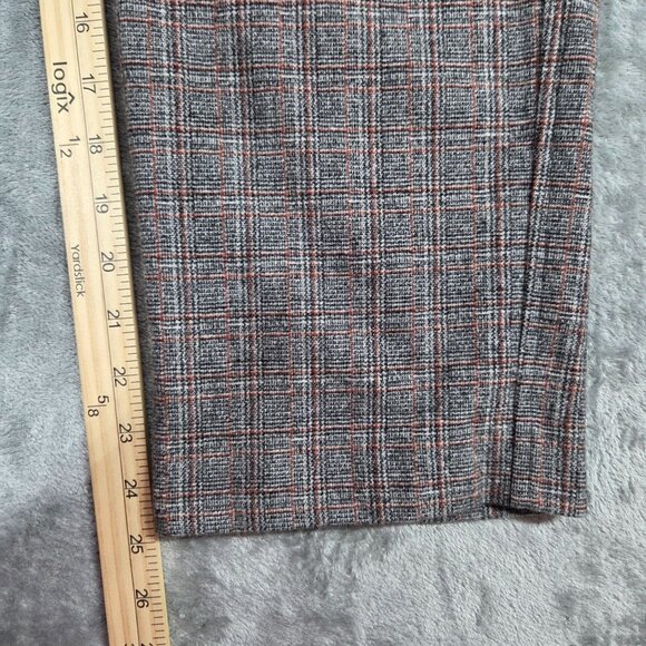 Aritzia Wilfred Jallade Pants 2 Gray Plaid Tie Front High Waist Ankle Trousers - Picture 10 of 10